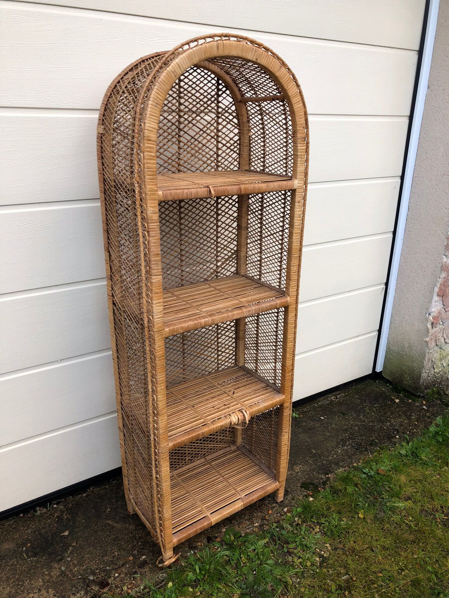 Vintage rattan  shelf