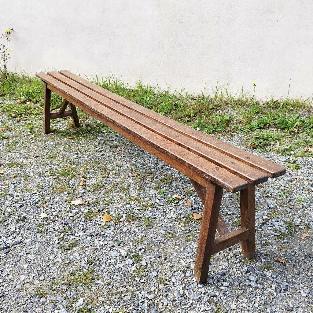 Old wooden bench vintage country