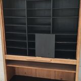 Old notary furniture double shutter solid oak raw