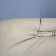 1960s Oak Scandinavian 3-Seater Sofa in Fine Leather Upholstery