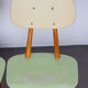 Suite de 3 chaises produites par Ton dans les années 1960