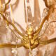 crystal chandelier type with a 4-arm light cage