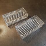 Pair of crystal empty pockets