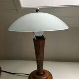 Frosted glass mushroom lamp