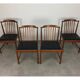 4 Scandinavian teak chairs with bars, 60s