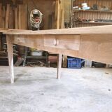 Large solid oak farmhouse table with two drawers 260 cm x 100 cm