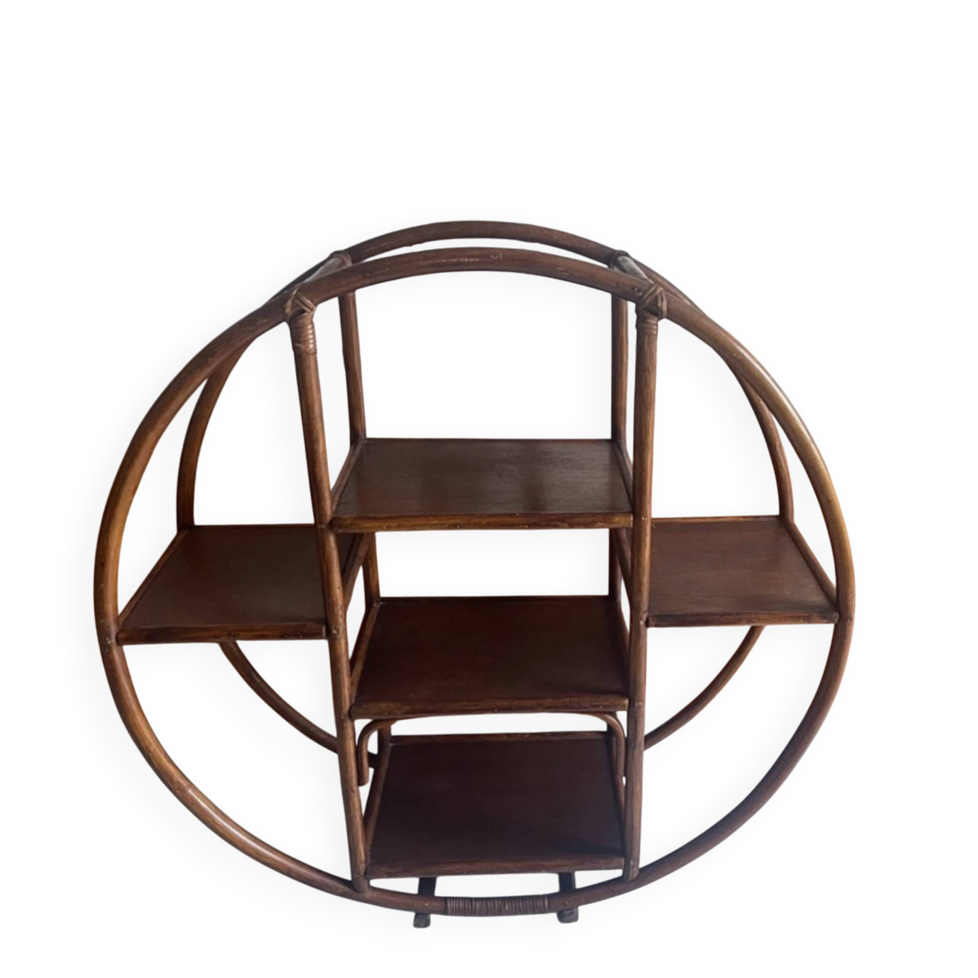 Vintage rattan shelf