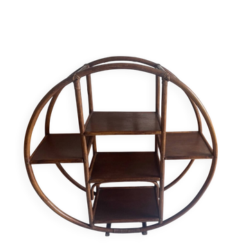 Étagère rotin vintage