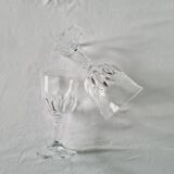 12 verres à pied vintage en cristal d´Arques