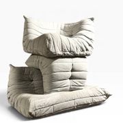 Ensemble modulable Togo en velours grege par Ducaroy, Maison Ligne Roset