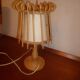 Wicker and rattan 1960 bedside lamp