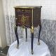 Classic revamped furniture – decorative blue and gold bedside table