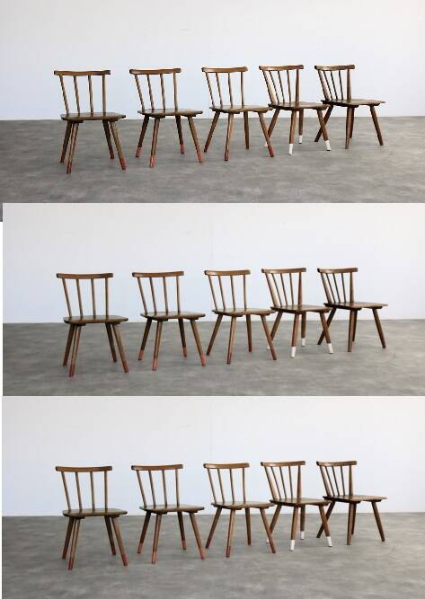 ensemble de 12 chaises de salle à manger en chêne