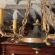 5-burner bronze and metal chandelier with double patina Empire style