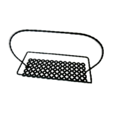 Plateau en métal perforé noir