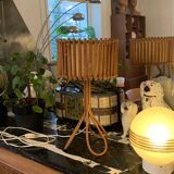 Rattan tripod lamp 1950 H47