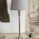 Metal lamp with lampshade