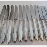 12 silver metal knives