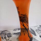 GLASS PASTRY CHIMNEY TRIM SIGNED LEGRAS