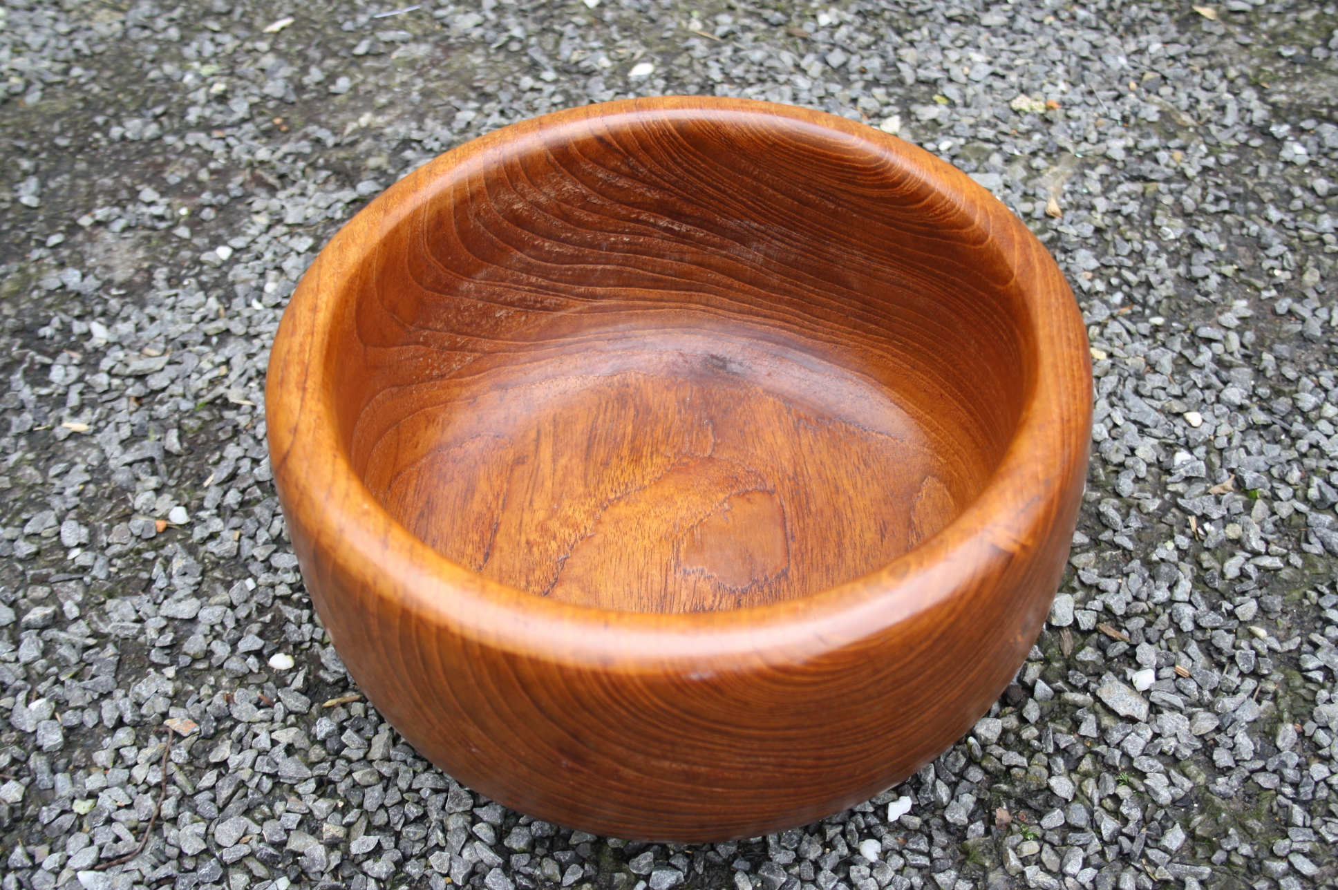Salad bowl, vintage teak fruit cup