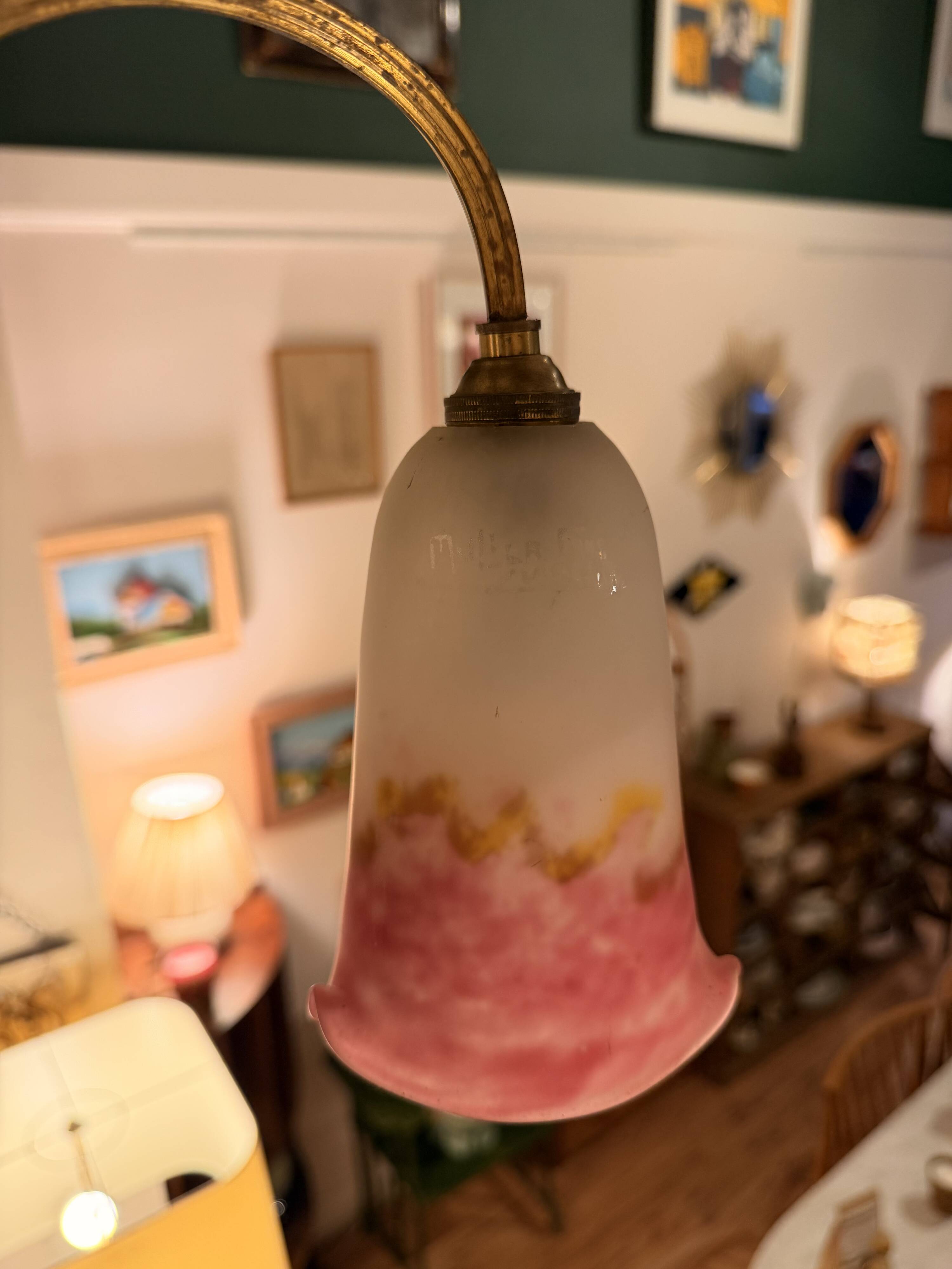 Gilded bronze lustre and glass paste – Müller Frères, Lunéville, circa 192.