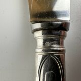 12 table knives in silver metal and steel SFAM