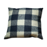 Wool checkered upcycled cushion cover
