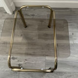 Pull-out tables in vintage smoked glass