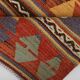 Tapis tribal vintage rouge et vert