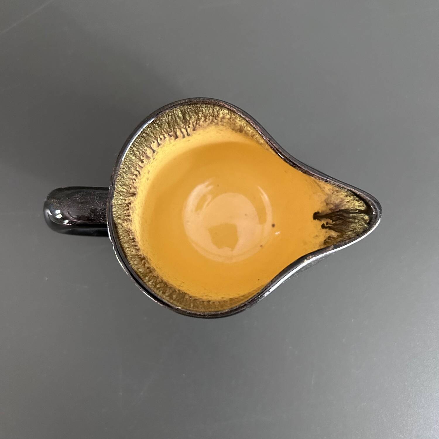 Keraluc black and yellow creamer