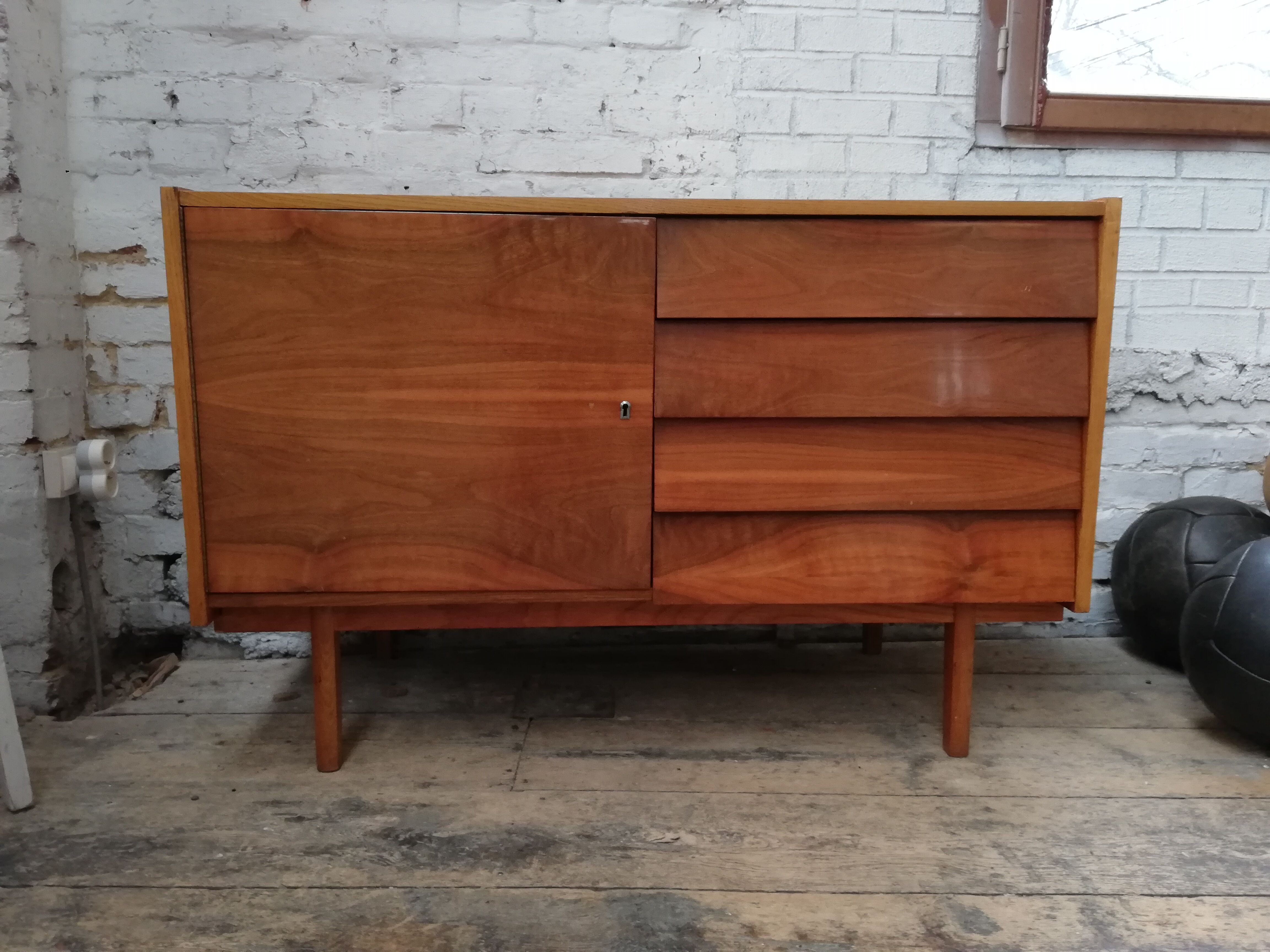 Vintage chest of drawers, Czech row1960, Jiří Jiroutek, vintage