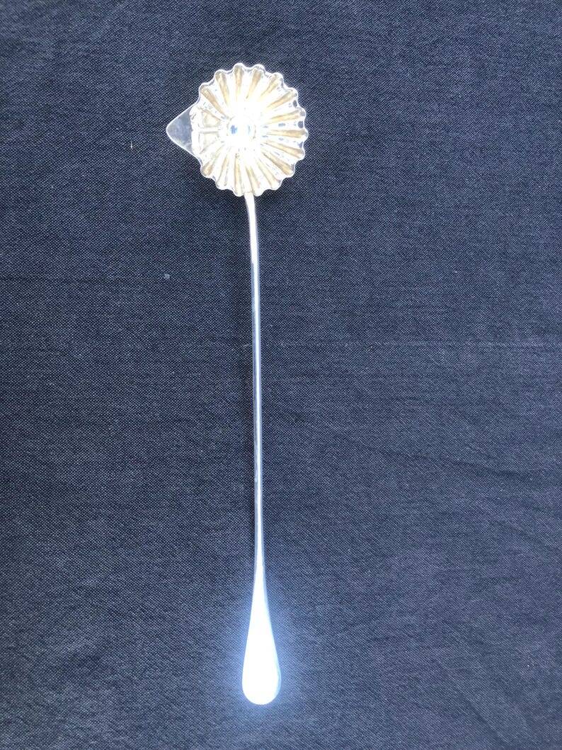 A fine silver-plated Art Nouveau sauce spoon/punch ladle, made by S.F.A.M.,