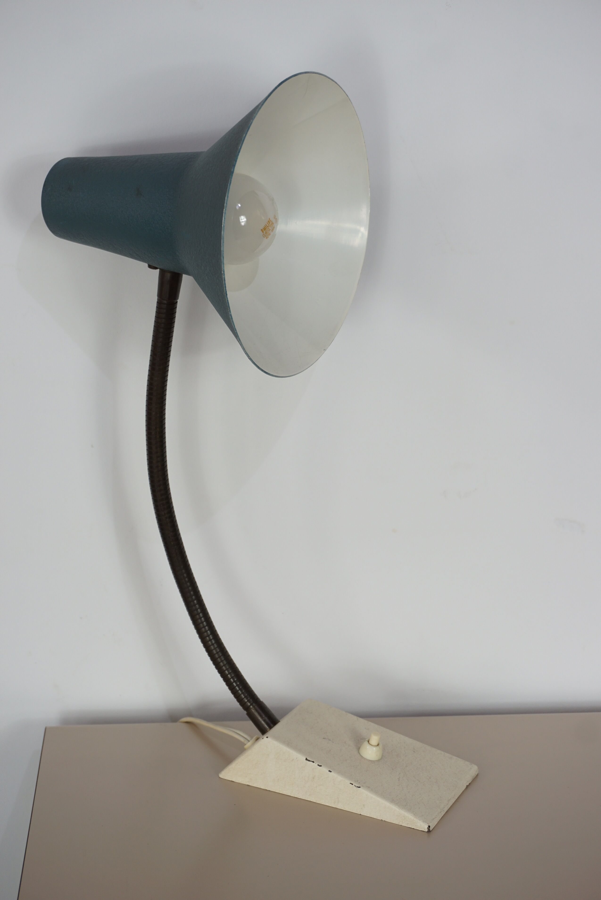 50s articulated lamp in metal