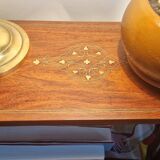Rosewood and brass magazine stand table