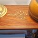 Rosewood and brass magazine stand table