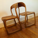 Pair of cannes chairs Baumann sleigh