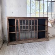 XXL industrial sideboard with glass doors