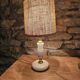 Table lamp with alabaster marble base, vintage 60s.