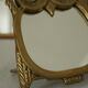 Vintage brass owl table mirror