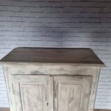 1920s low cabinet in white patinated pine