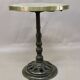 Bistro table with marble top and brass rim