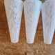 Set of 5 Opaline Tulips Clichy Speckled Glass