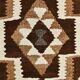 Tapis kilim vintage marron & beige
