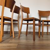 4 camel Thonet bistro chairs