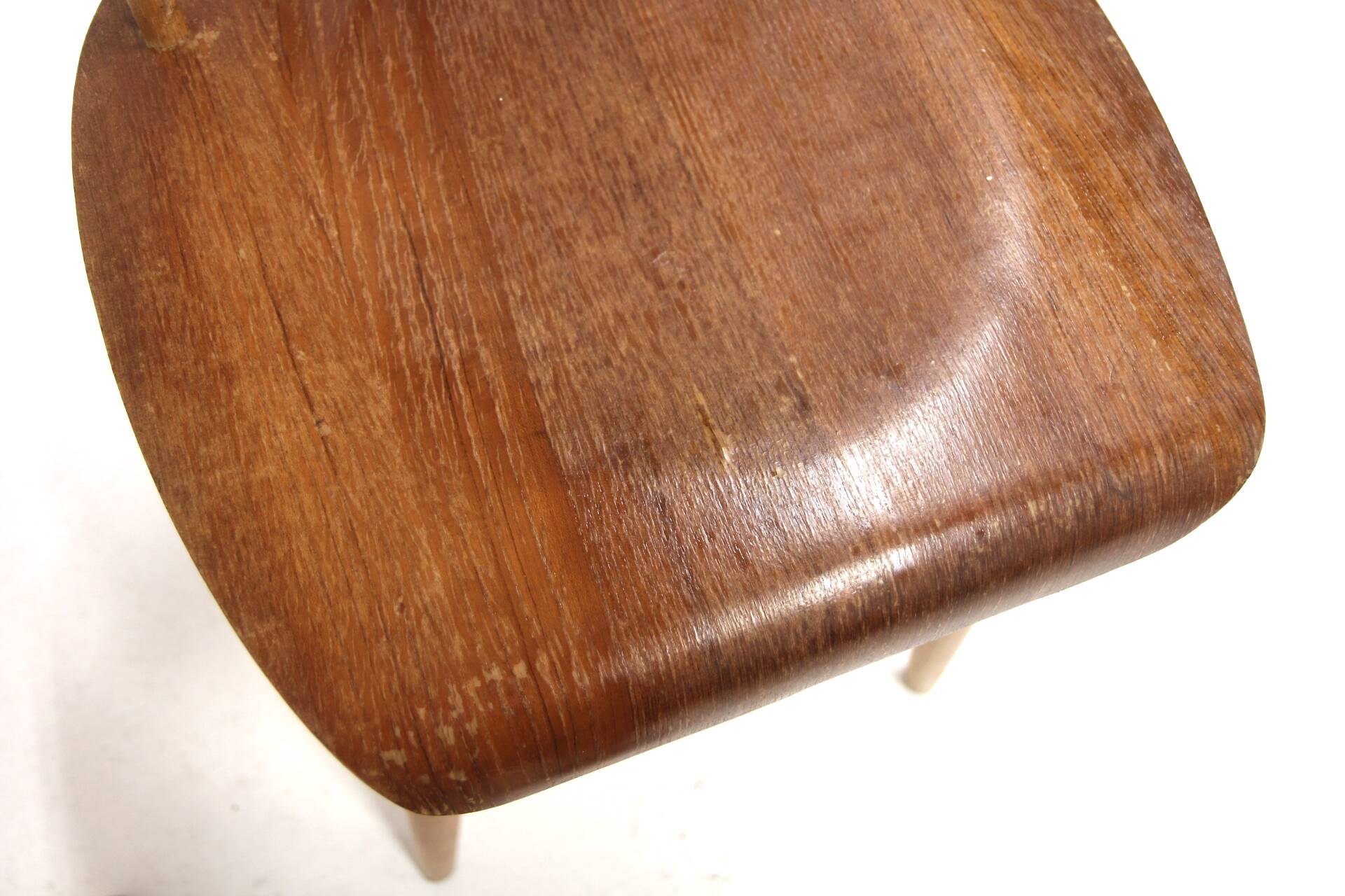 Set of 4 Scandinavian "Pinnstol" beech chairs, Sweden, 1960