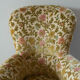 Velvet shepherdess armchair