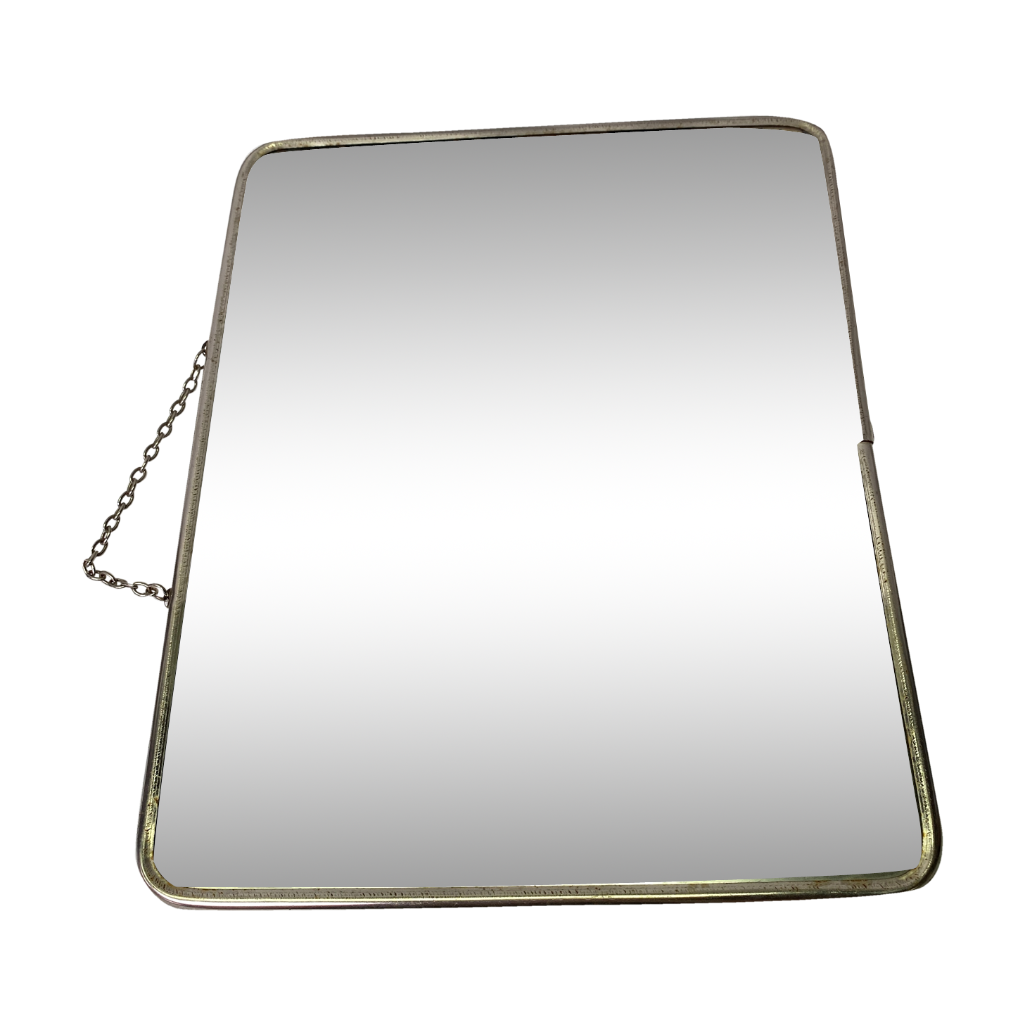 Vintage rectangular barber mirror - 24x30cm