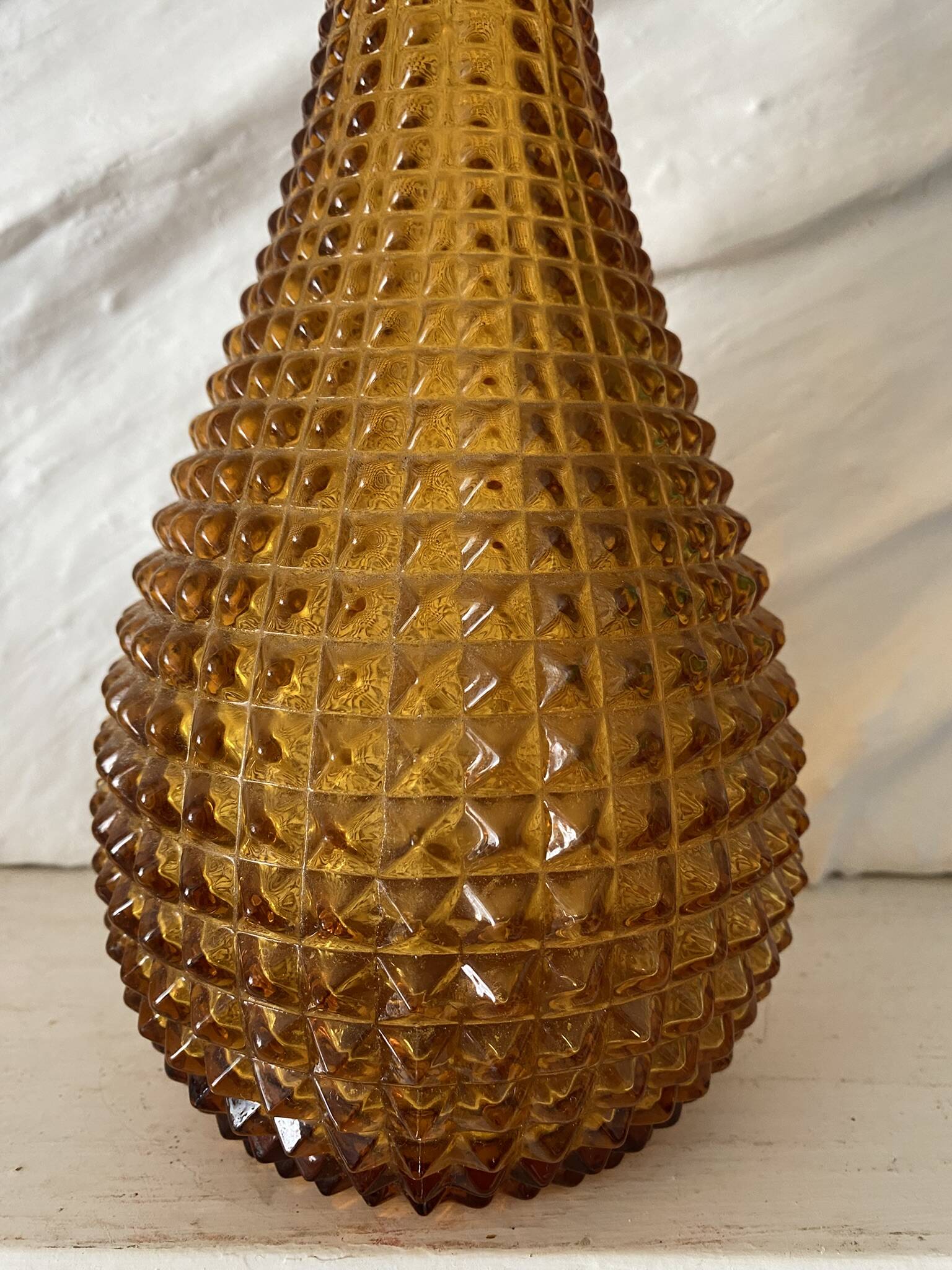 Amber Empoli carafe, Italian carafe from the 60s-70s.