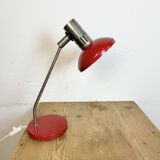 Vintage red east german table lamp from aka leuchten, 1970s