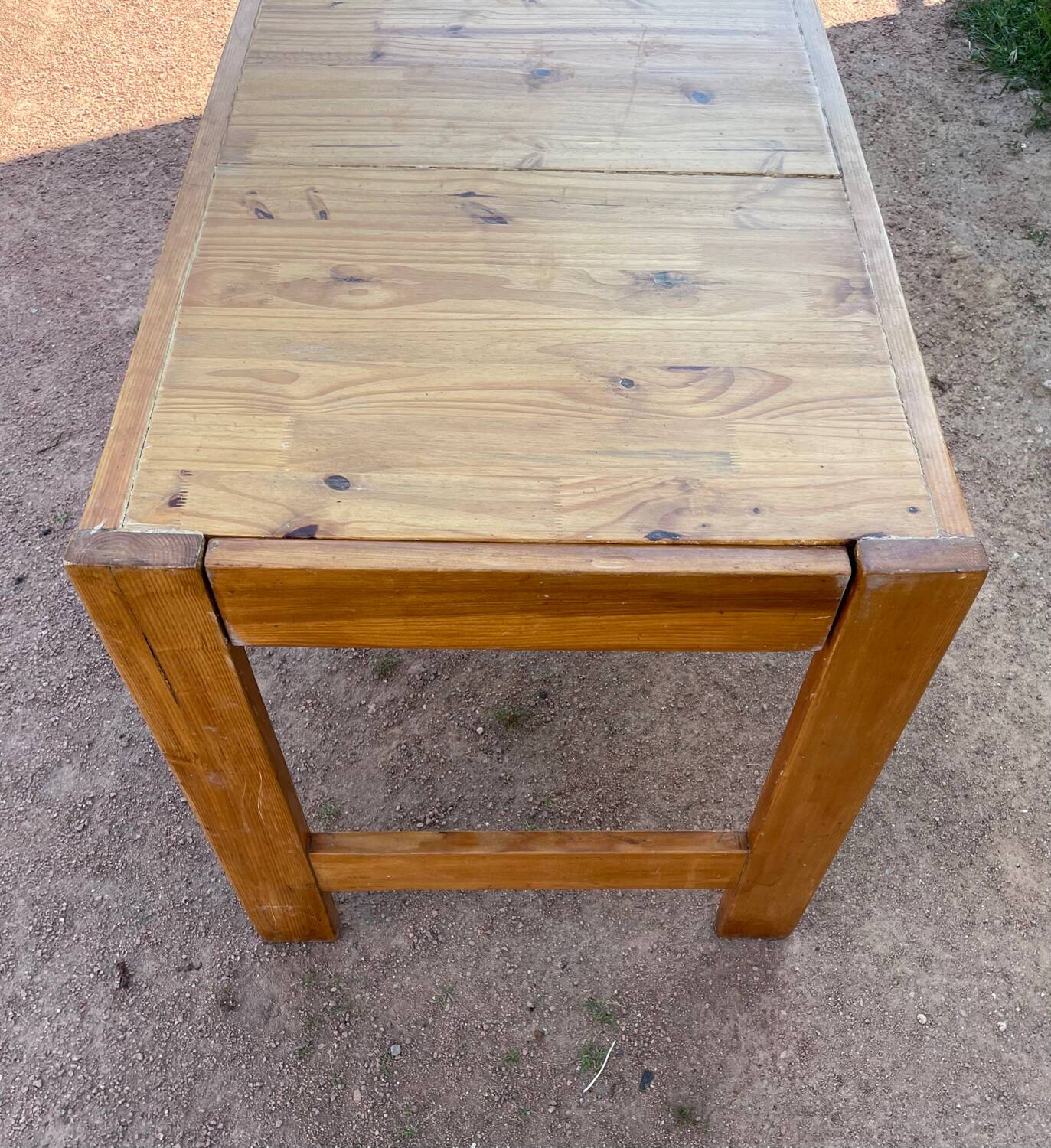 Charlotte Perriand dlg pine table from the 60s